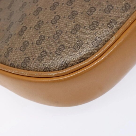 GUCCI Micro GG Supreme Shoulder Bag PVC Beige Gold Auth BA5021 - Picture 10 of 16